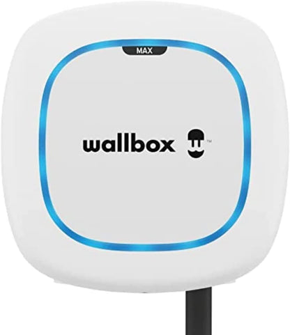 Wallbox Paquete de Carga Solar Pulsar Plus Cargador de vehículo eléctrico (7,4 kW, 5 Metros, Tipo 2, WiFi, Bluetooth, OCPP, Interior/Exterior) Blanco + Power Boost monofásico
