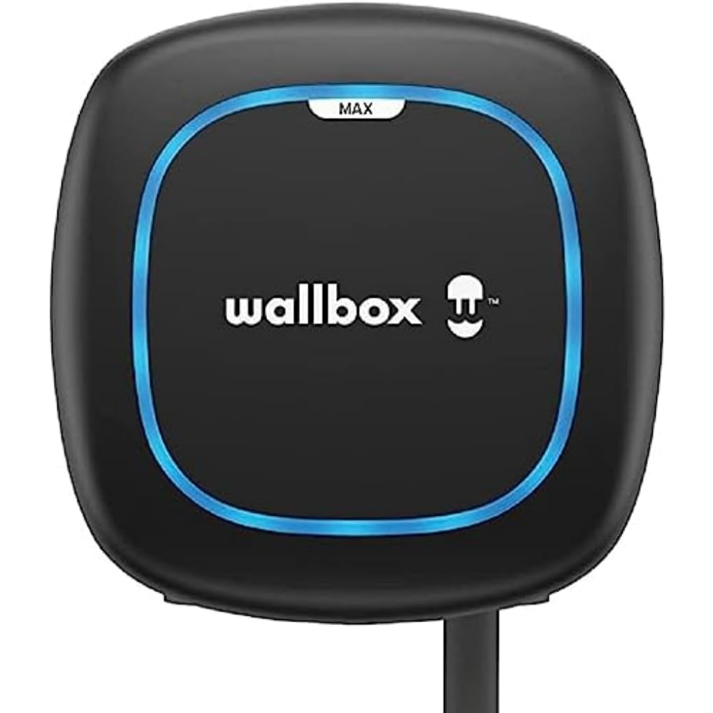 Wallbox Paquete de Carga Solar Pulsar Plus Cargador de vehículo eléctrico (7,4 kW, 5 Metros, Tipo 2, WiFi, Bluetooth, OCPP, Interior/Exterior) Blanco + Power Boost monofásico