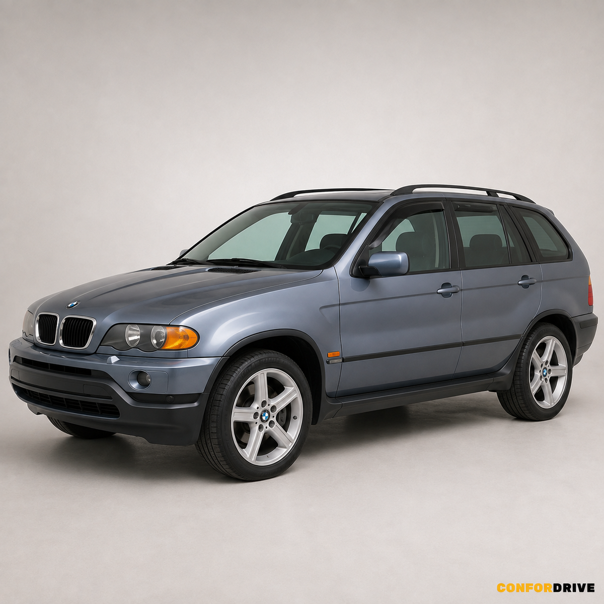 Chuvento/Paravento BMW X5 (1999-2006) para versão de 5 portas com chuventos interiores apenas nas portas da frente