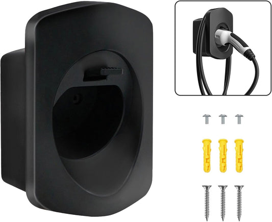 Suporte de parede de cabo de carregamento tipo 2 | Organizador de cabo de carregamento suporte ABS para carro elétrico com tomada IEC 62196-2, acessório para estação de carregamento - 15 * 10
