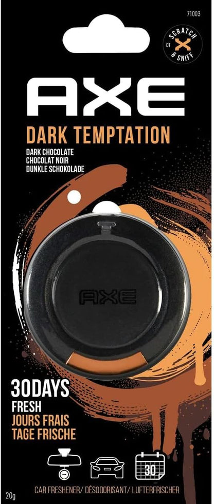 AXE Ambientador Coche 3D Colgante - Fragancia Dark Teamptation - Elimina Malos Olores al Instante - Frescura Irresistible y Duradera por 30 Días - Estilo y Sabor en Cada Viaje