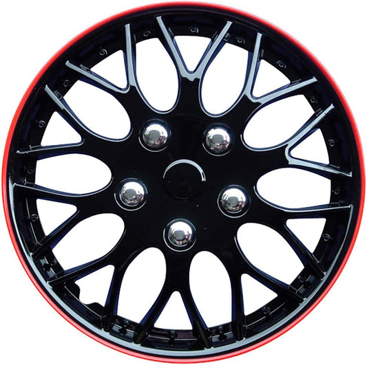 AutoStyle KT970-IB Plus R Set Missouri Ice preto/vermelho Rim Calções (4 unidades)