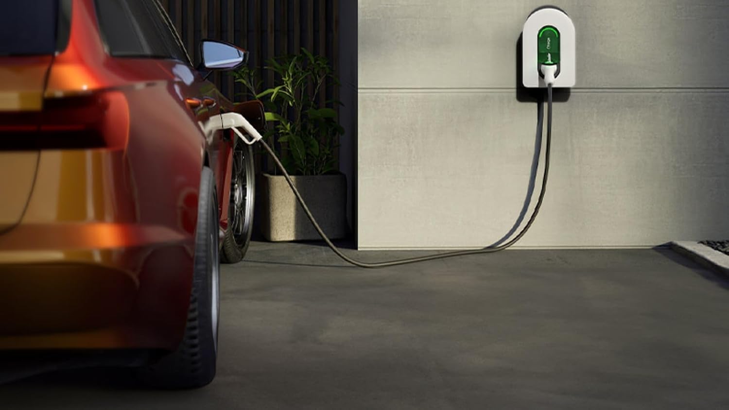 Schneider Electric Smart Wallbox Schneider Charge, 11 kW, coluna de carregamento para carro elétrico, cabo T2 de 5 m, deteção de 6 mA, controlo de aplicação, interior e exterior