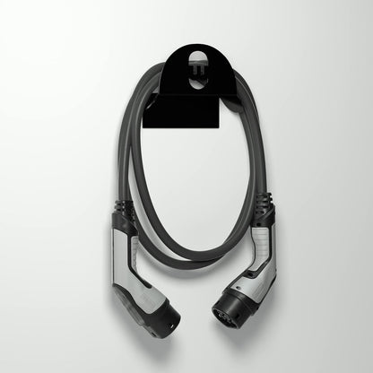 Suporte de mangueira EV Wallbox para paredes preto