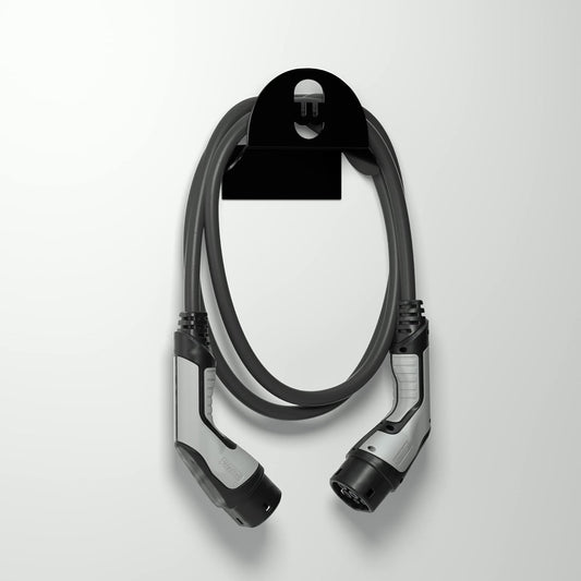 Suporte de mangueira EV Wallbox para paredes preto