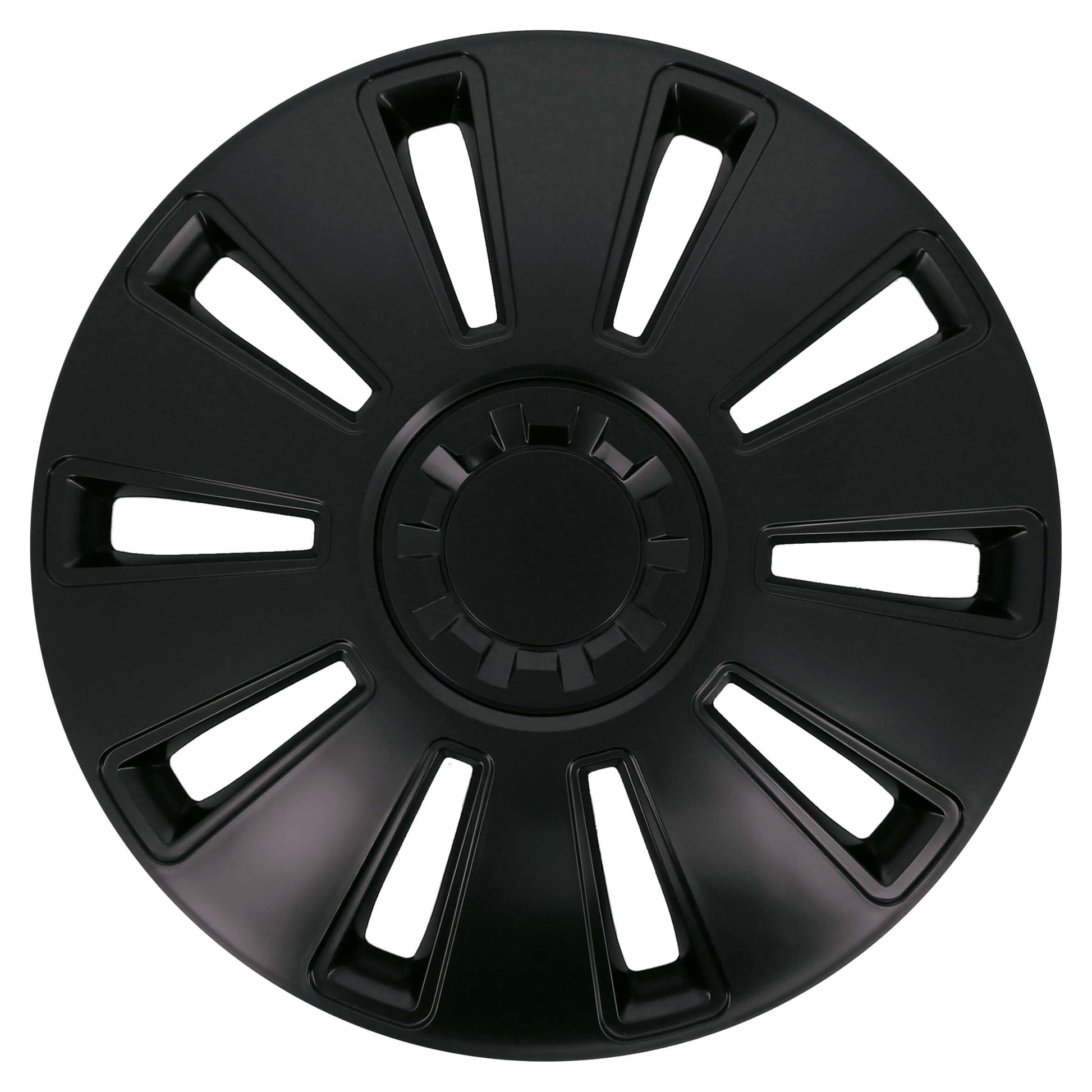 Conjunto de 4 tampões, design Illinois RC Black, acabamento preto e ABS, resistente a fortes impactos, duradouro e fiável, com anel de fixação ajustável