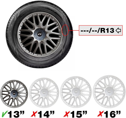 Simoni Racing ORD/13 - Conjunto de 4 tampões universais de ordem de 13 polegadas, cor cinzento prateado