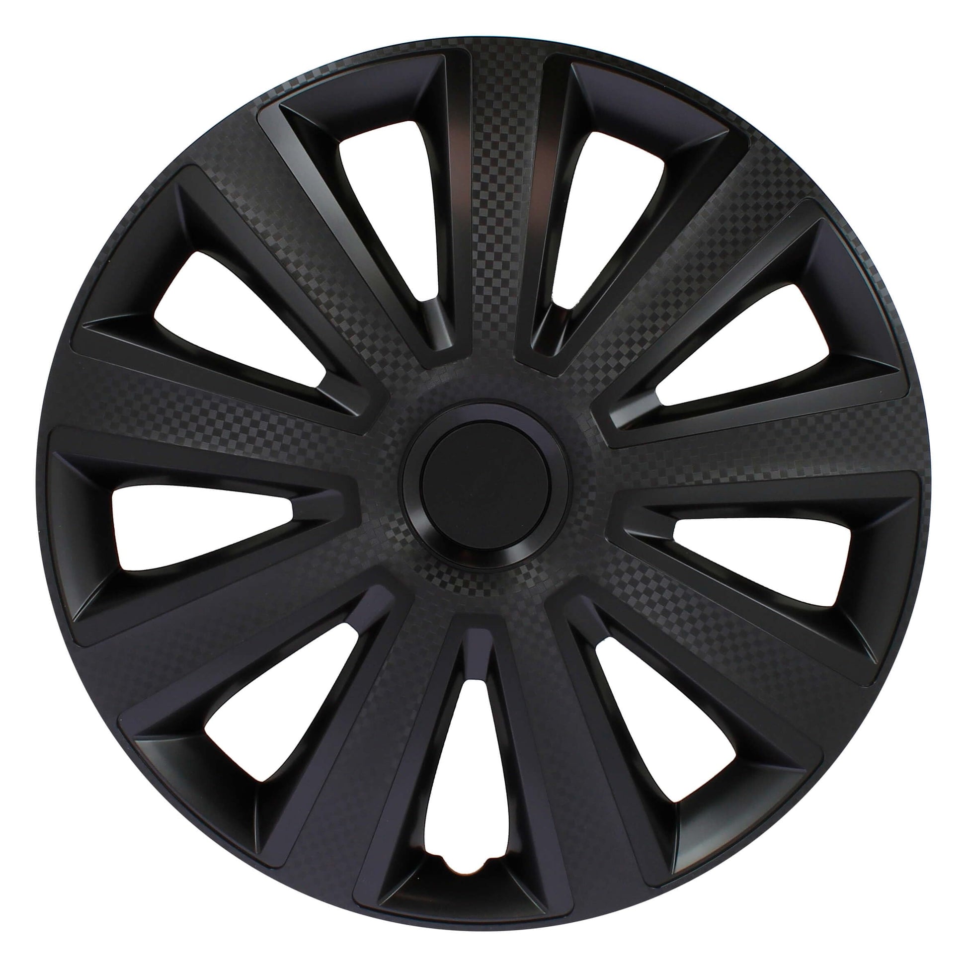 Conjunto de 4 tampões, design Illinois RC Black, acabamento preto e ABS, resistente a fortes impactos, duradouro e fiável, com anel de fixação ajustável