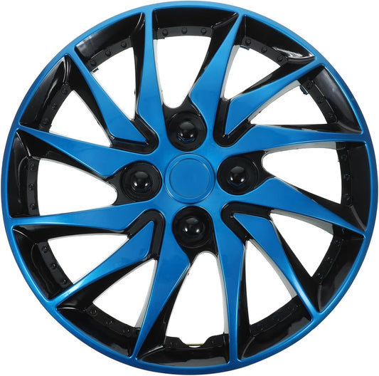 BESPORTBLE Tapacubos De Tornillo 14 Pulgadas Tapacubos de 14 Pulgadas Tapa de La Tapas de Las del Coche Estuche de Tapacubos para Accesorios de Autoajuste del del Coche (Azul) Tapas para Llantas