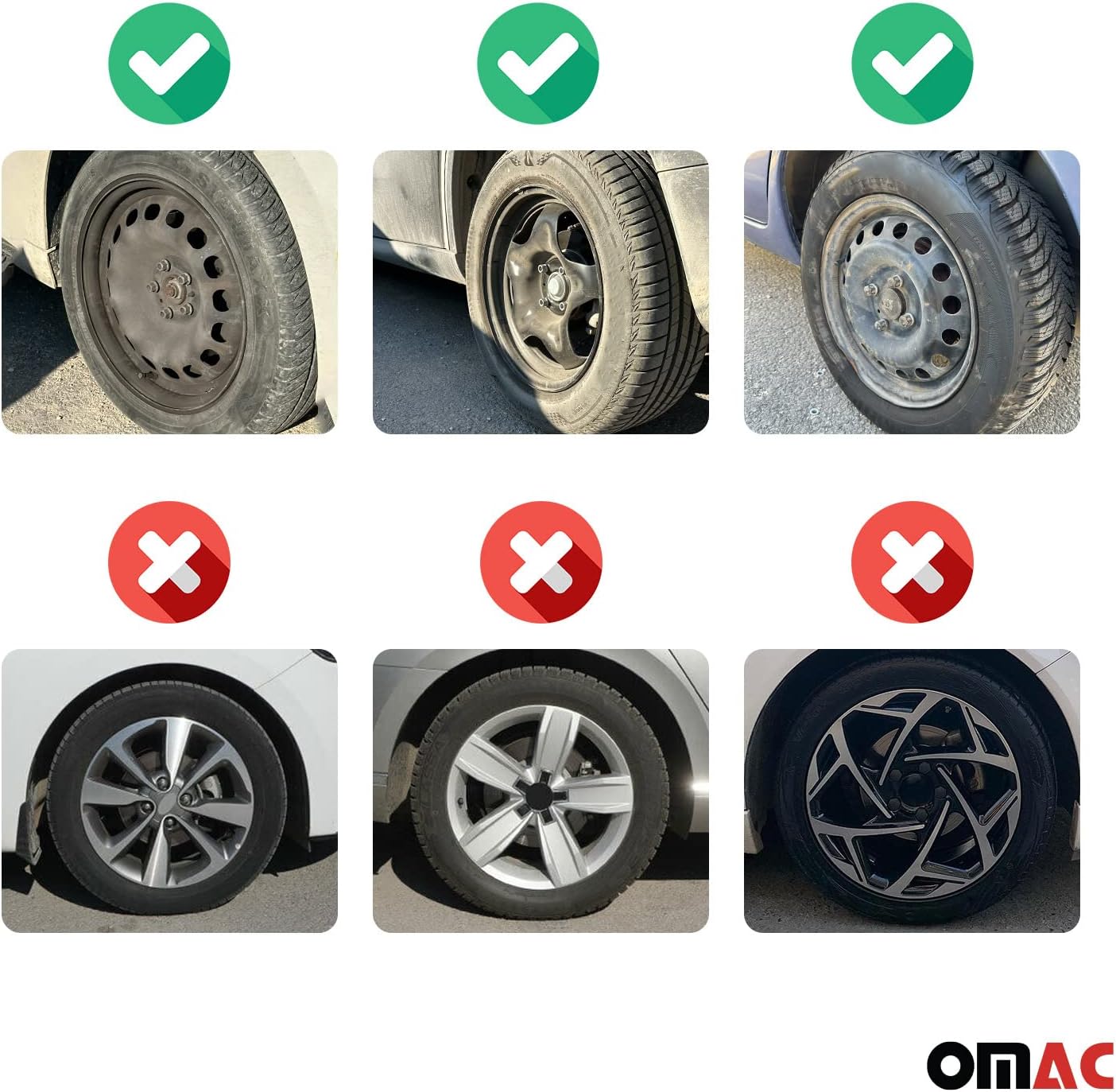 Sparco SPC1491BKSV Tapacubos Lazio, Negro/Plata, Set de 4, 14 pulgadas