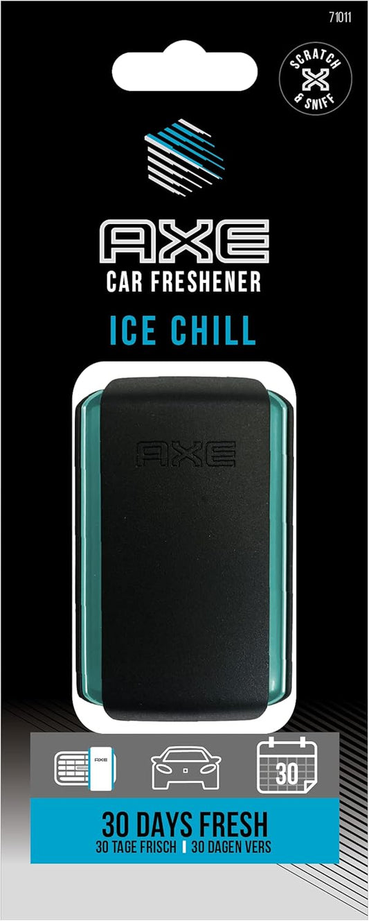 AXE Ambientador de carro para grade - 30 dias de frescura intensa com fragrância Ice Chill - design elegante, discreto e duradouro para uma viagem refrescante e sofisticada