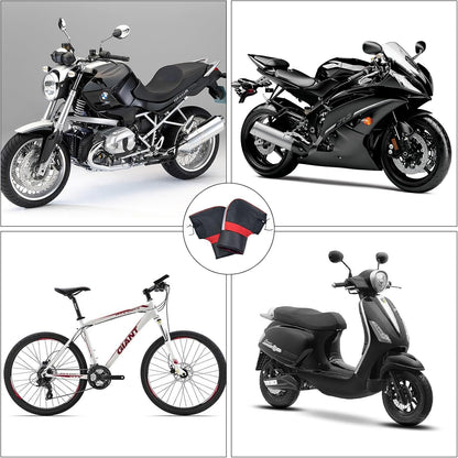 Motorcycle Handlebar Gloves, Waterproof Winter Handlebar Mitt, Universal Protective Gloves for Motorcycles, with Reflective Bands and Plush Lining for Scooter