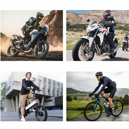 Winter Motorcycle Gloves with Reflective Bands, for Motorcycles, Scooters, Bicycles, Winter Men, Black