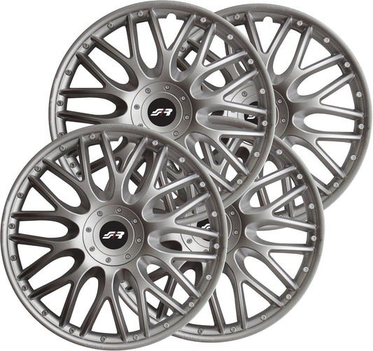 Simoni Racing ORD/13 - Conjunto de 4 tampões universais de ordem de 13 polegadas, cor cinzento prateado