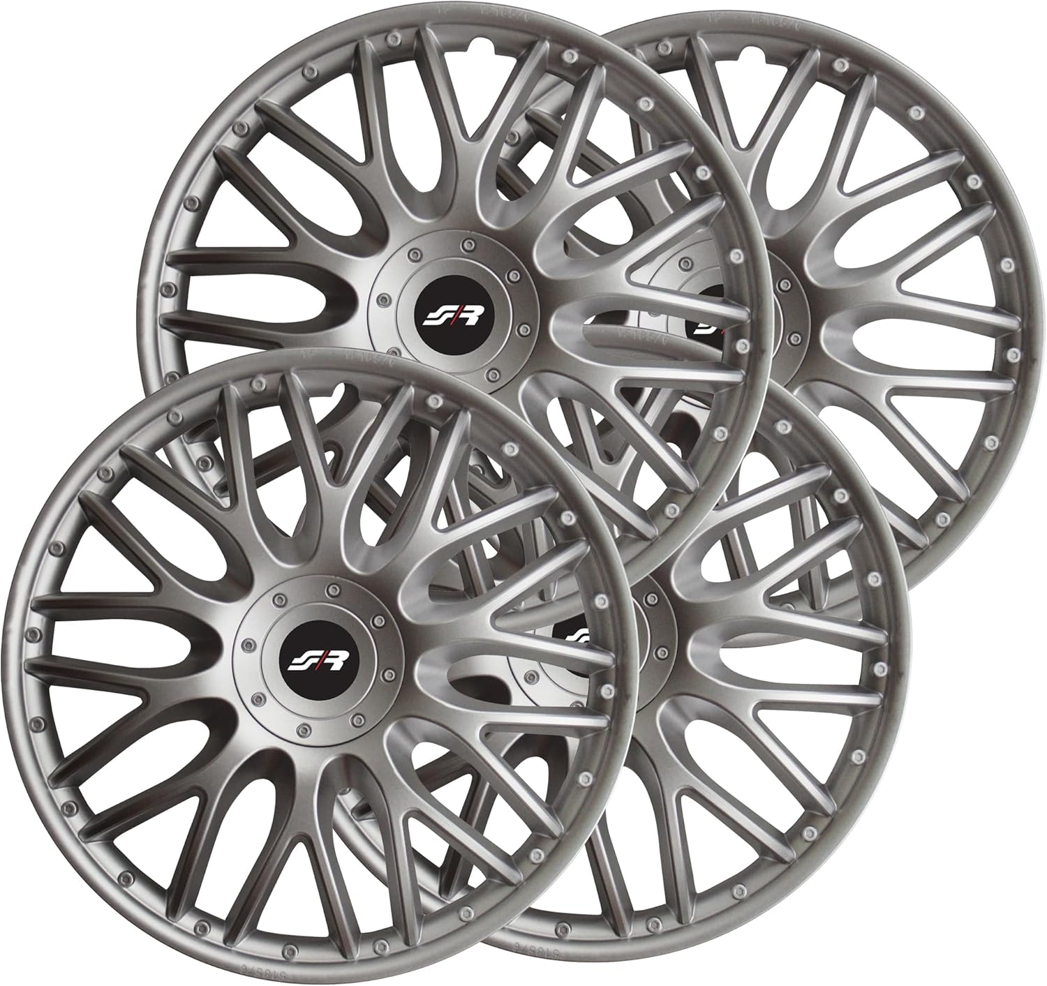 Simoni Racing ORD/13 - Conjunto de 4 tampões universais de ordem de 13 polegadas, cor cinzento prateado