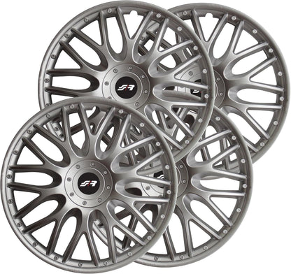 Simoni Racing ORD/13 - Conjunto de 4 tampões universais de ordem de 13 polegadas, cor cinzento prateado
