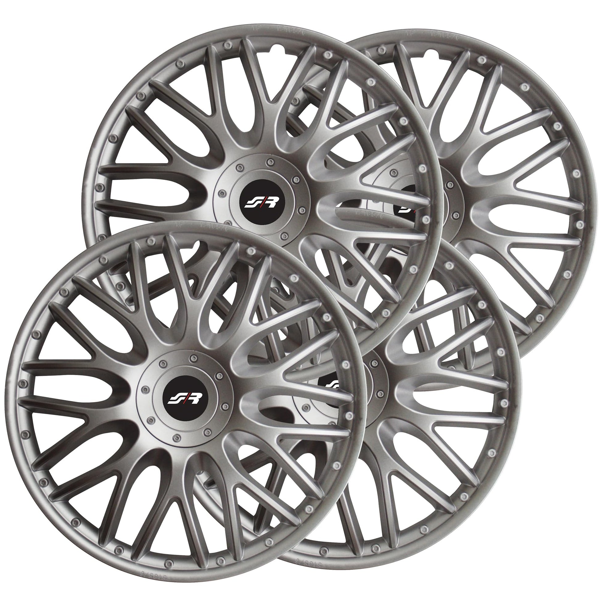 Simoni Racing ORD/13 - Conjunto de 4 tampões universais de ordem de 13 polegadas, cor cinzento prateado
