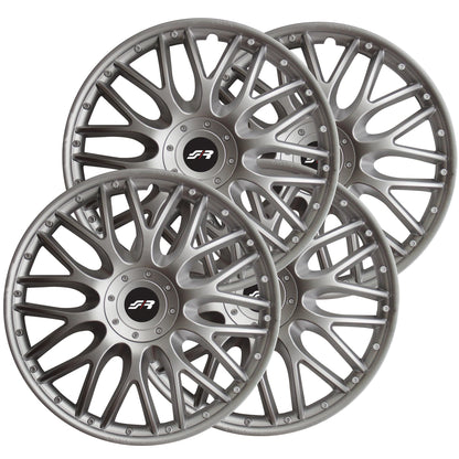 Simoni Racing ORD/13 - Conjunto de 4 tampões universais de ordem de 13 polegadas, cor cinzento prateado