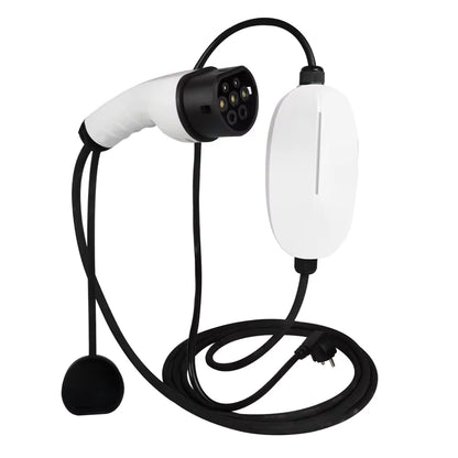 Carregador Carro Elétrico Portátil + 3.5kw / 16a + Type2 +  5m Cabo