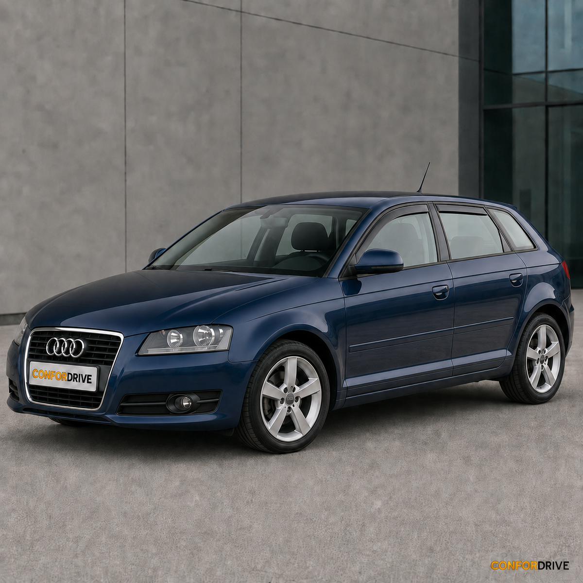 Audi A3 Sportback 8P com chuventos nas portas dianteiras e traseiras