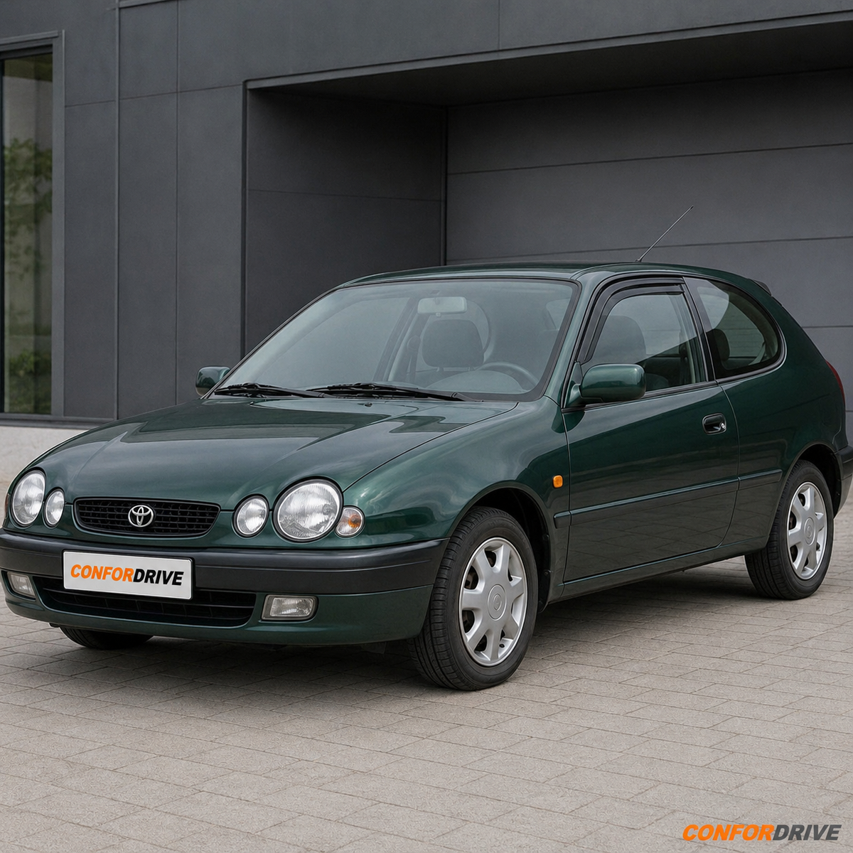 Chuventos CONFORDRIVE para TOYOTA COROLLA (1997-2001) para versão de 3 portas, portas da frente