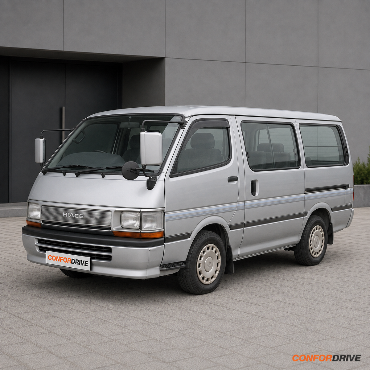 Toyota Hiace LH102 1990-1995 com chuventos interiores dianteiros CONFORDRIVE