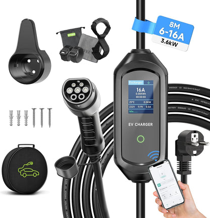 AFYEEV Tipo 2, 3,6 kW, cabo de 8 m; referência B0CT32NWCF
