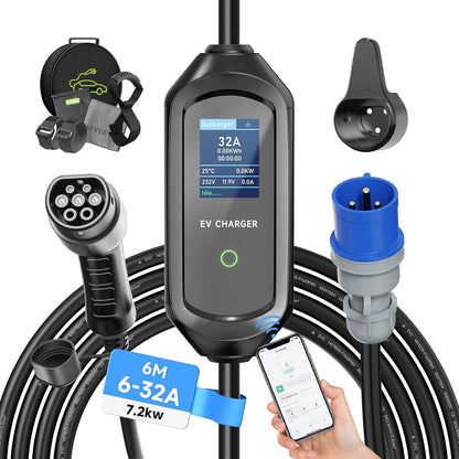 AFYEEV Tipo 2, 7,2 kW, cabo de 6 m; referência B0CXHFY5KR