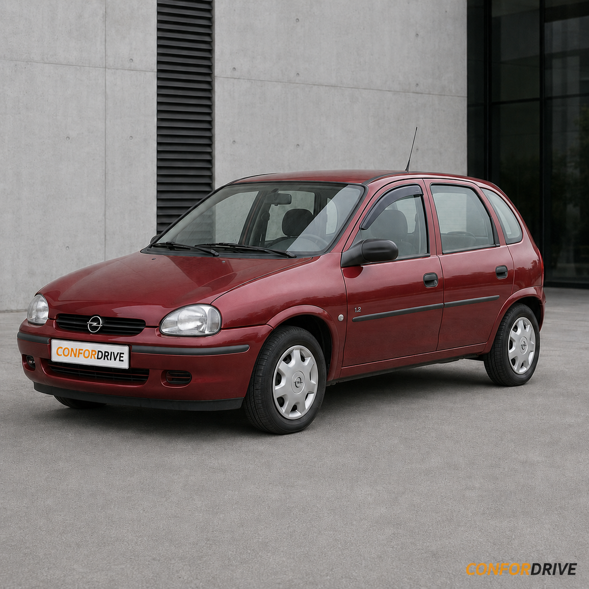 Opel Corsa B 1993-2000 de 5 portas com chuventos dianteiros CONFORDRIVE