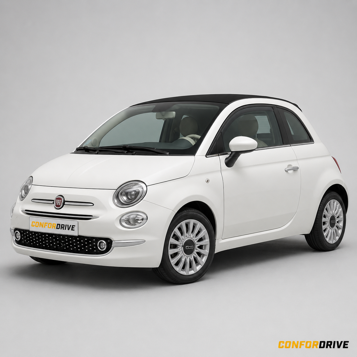 Fiat 500C 2009-2021 com chuventos interiores nas portas da frente