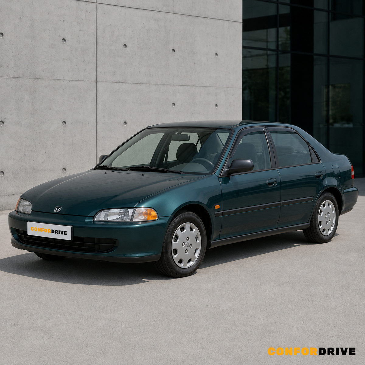 Honda Civic 1992-1996 4 portas com chuventos CONFORDRIVE