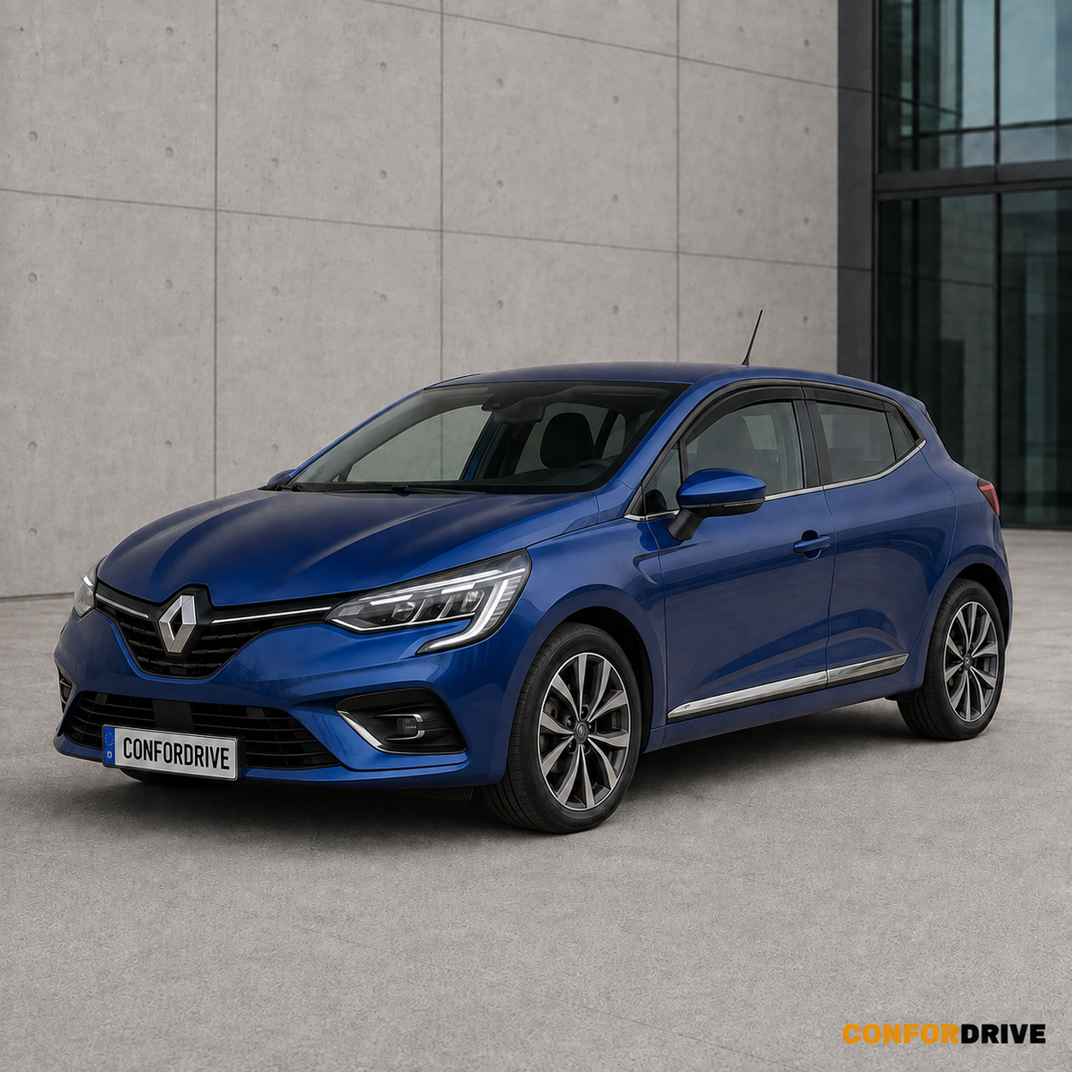 Renault Clio V 2019-2025 com chuventos interiores nas portas da frente e traseiras