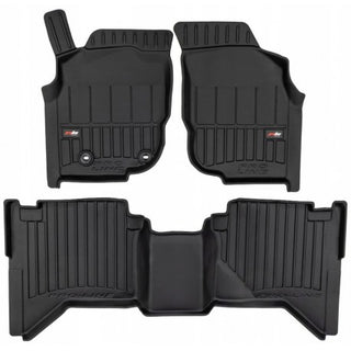 Tapetes de borracha 3D Toyota Hilux Cabina dupla 2012–2017 — Premium 3D