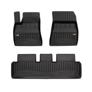 Tapetes de borracha Premium 3D Tesla Model 3 2019–2023, sem bomba de calor